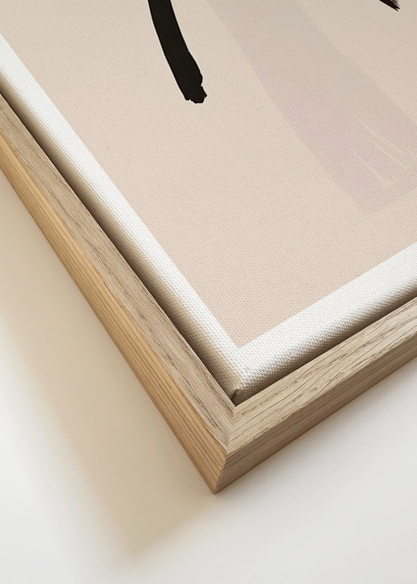 Cuadro minimalista figura con sombrero y vestido – Canvas detail