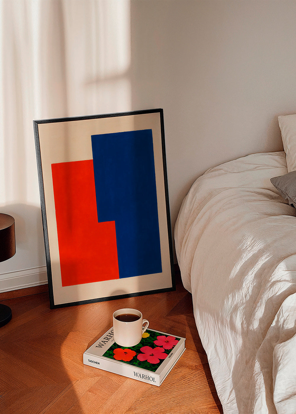 Cuadro abstracto de bloques rojos y azules – Product1