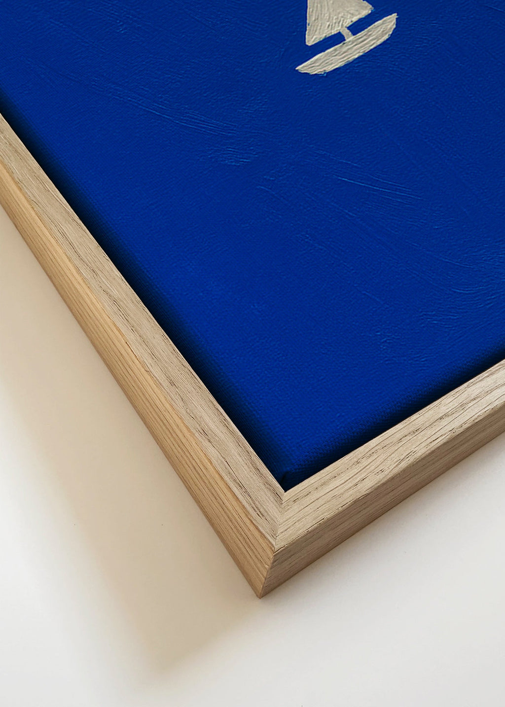 Cuadro de paisaje con velero minimalista – Canvas detail