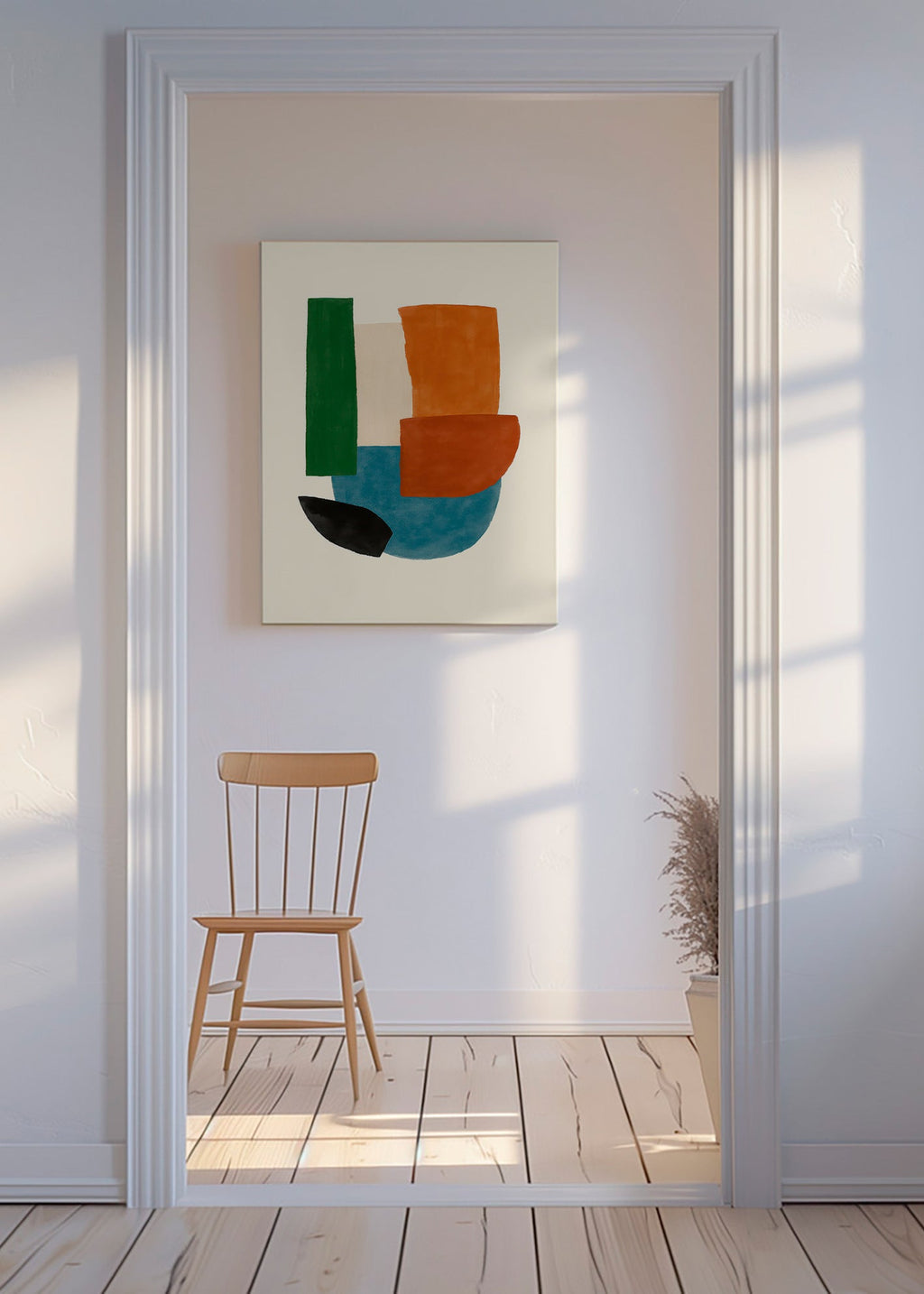 Cuadro abstracto formas terrosas – Canvas