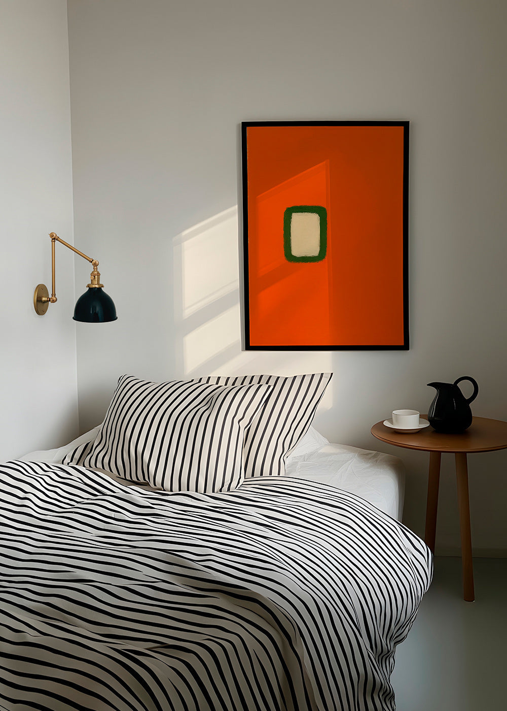 Cuadro minimalista naranja con rectángulo central – Product3