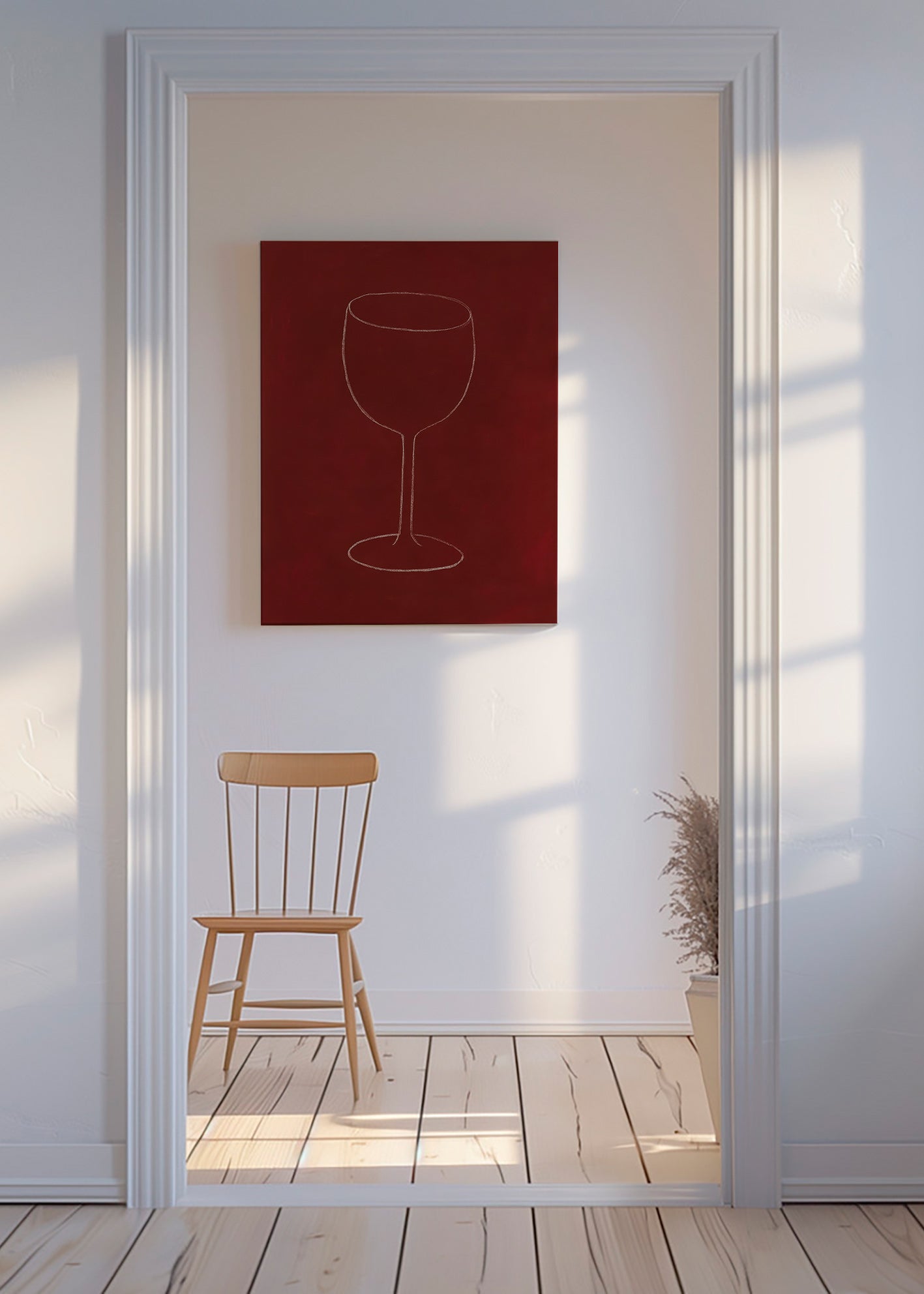 Cuadro de cocina con silueta de copa – Canvas