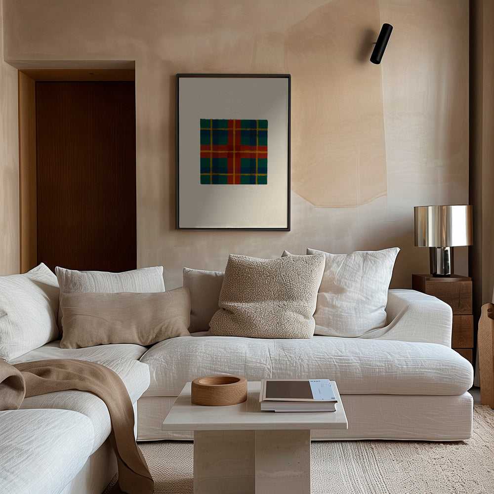 Cuadro geométrico tartán pintado – Canvas2