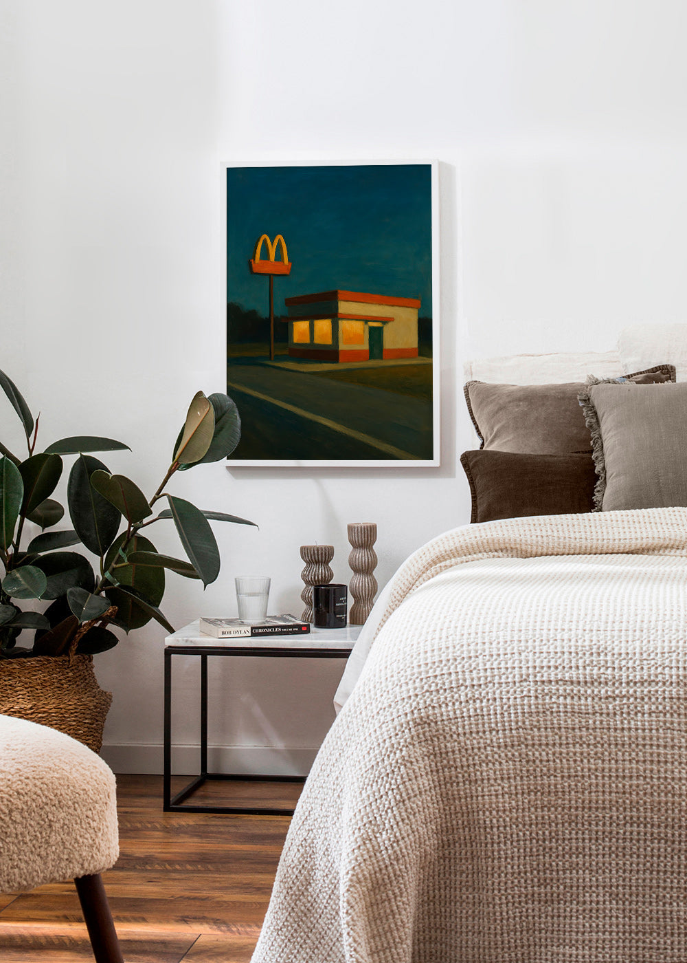 Cuadro de cocina: local nocturno con letrero icónico – Product1