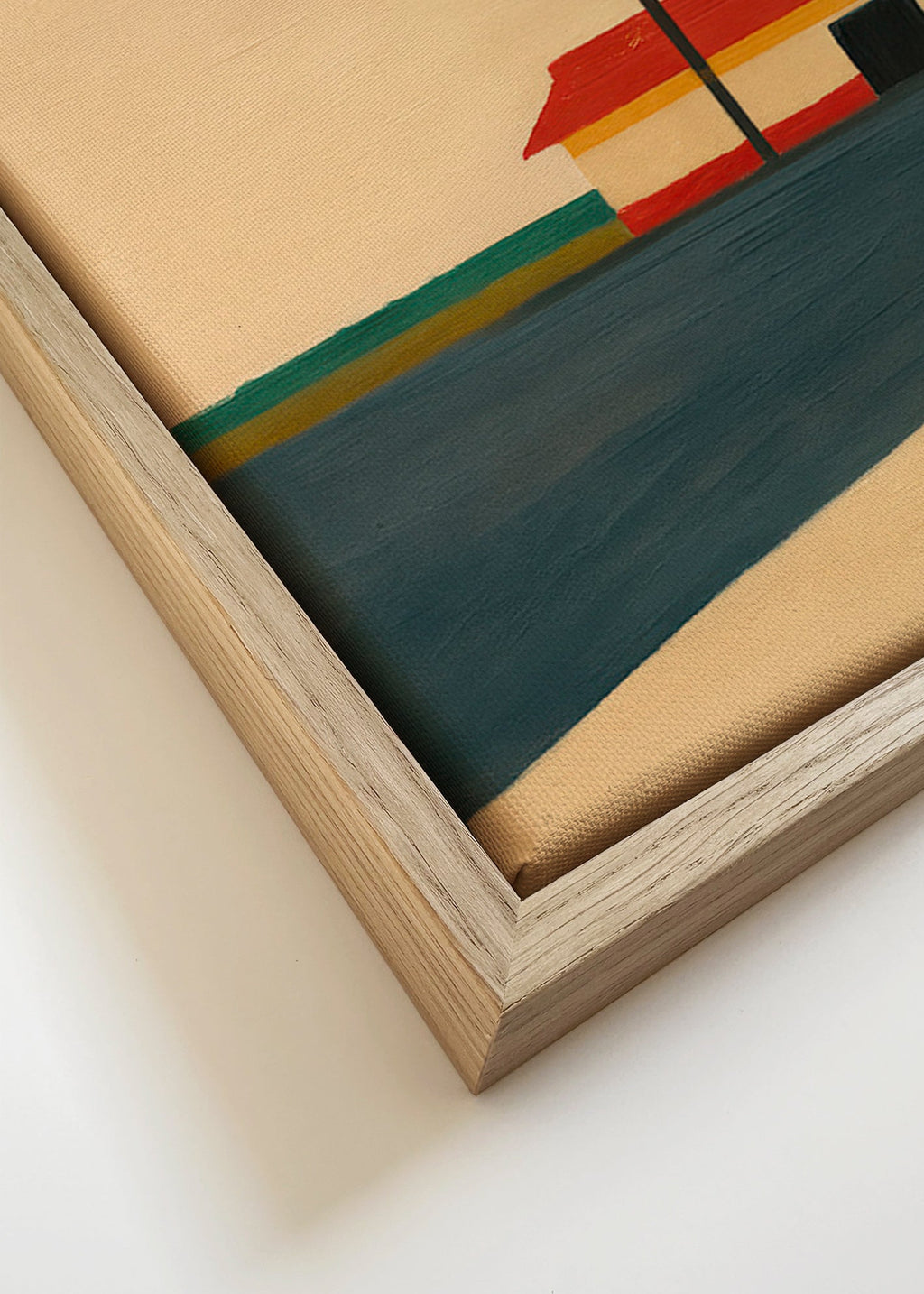 Cuadro de cocina minimalista con restaurante y arco dorado – Canvas detail