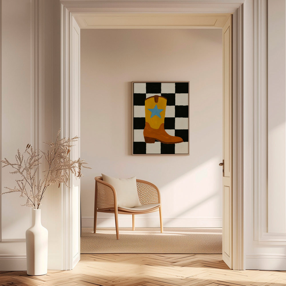 Ilustración de bota vaquera con estrella – Canvas1