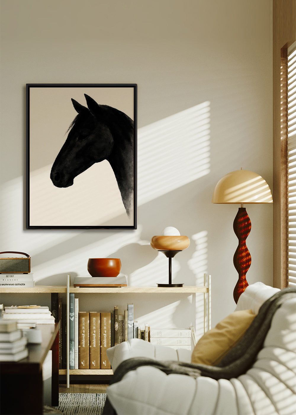 Cuadro perfil de caballo negro – Canvas2