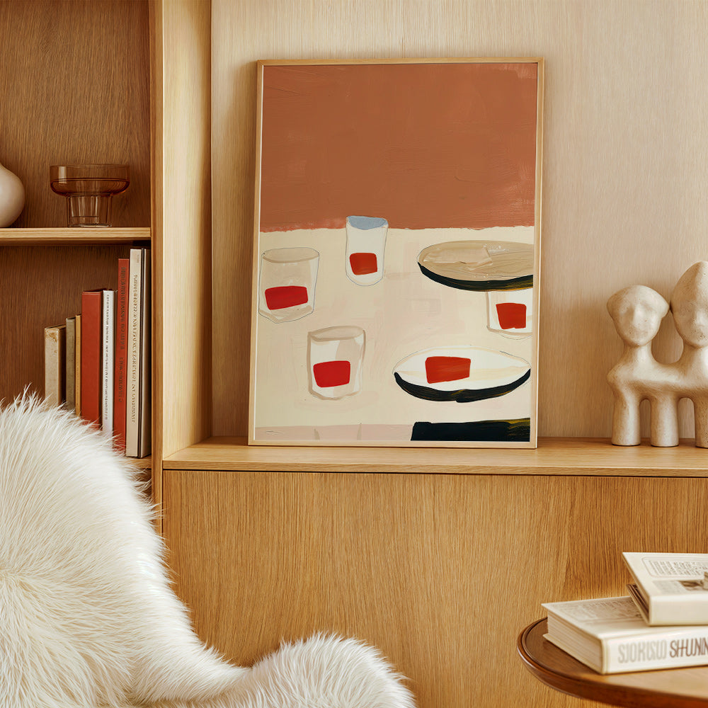 Cuadro de cocina con vasos y platos – Product1