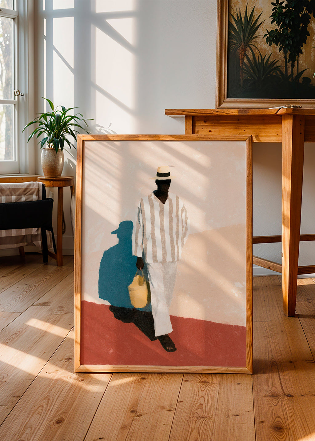 Cuadro minimalista con figura masculina y sombra alargada – Product3