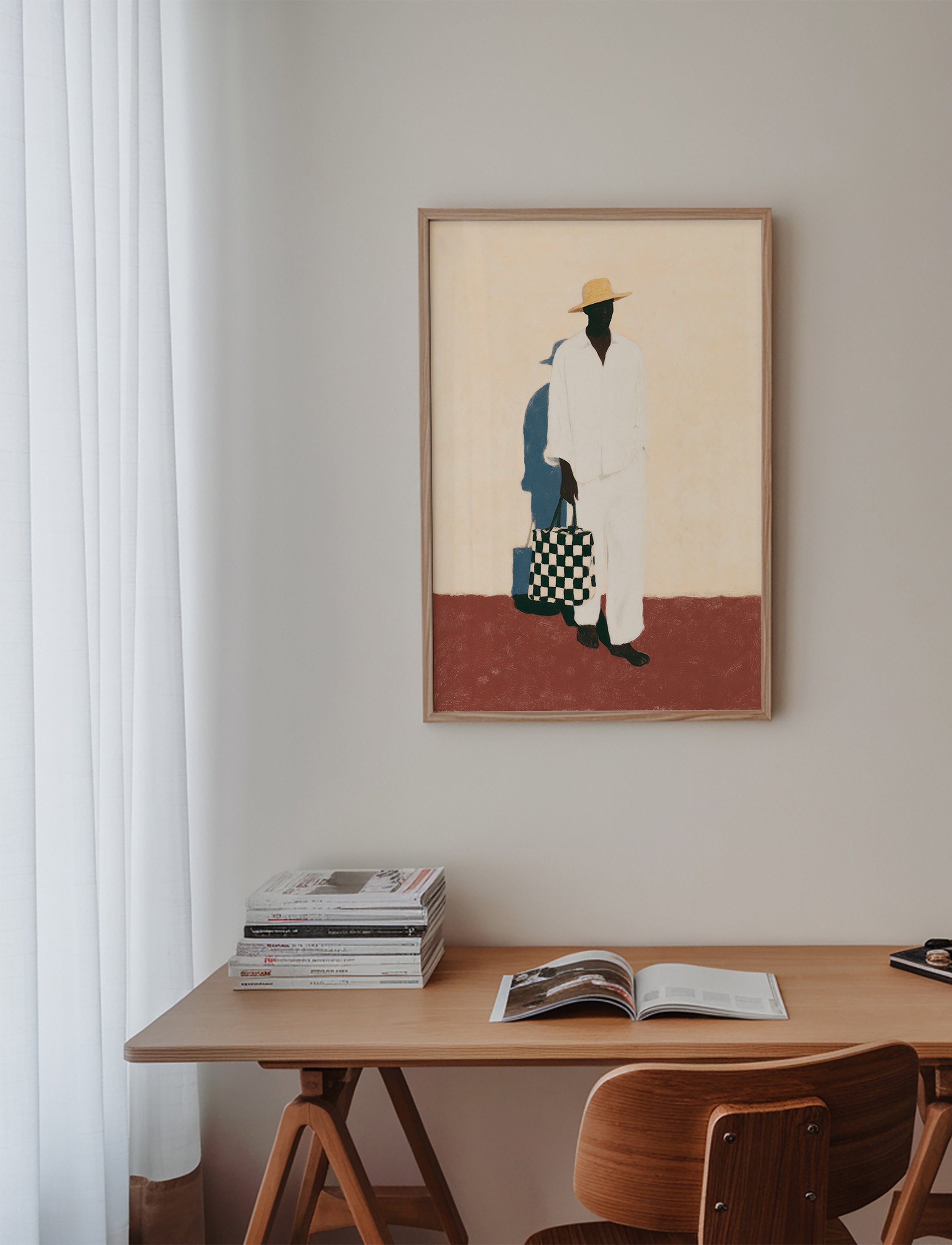 Cuadro minimalista con figura en traje blanco – Product3