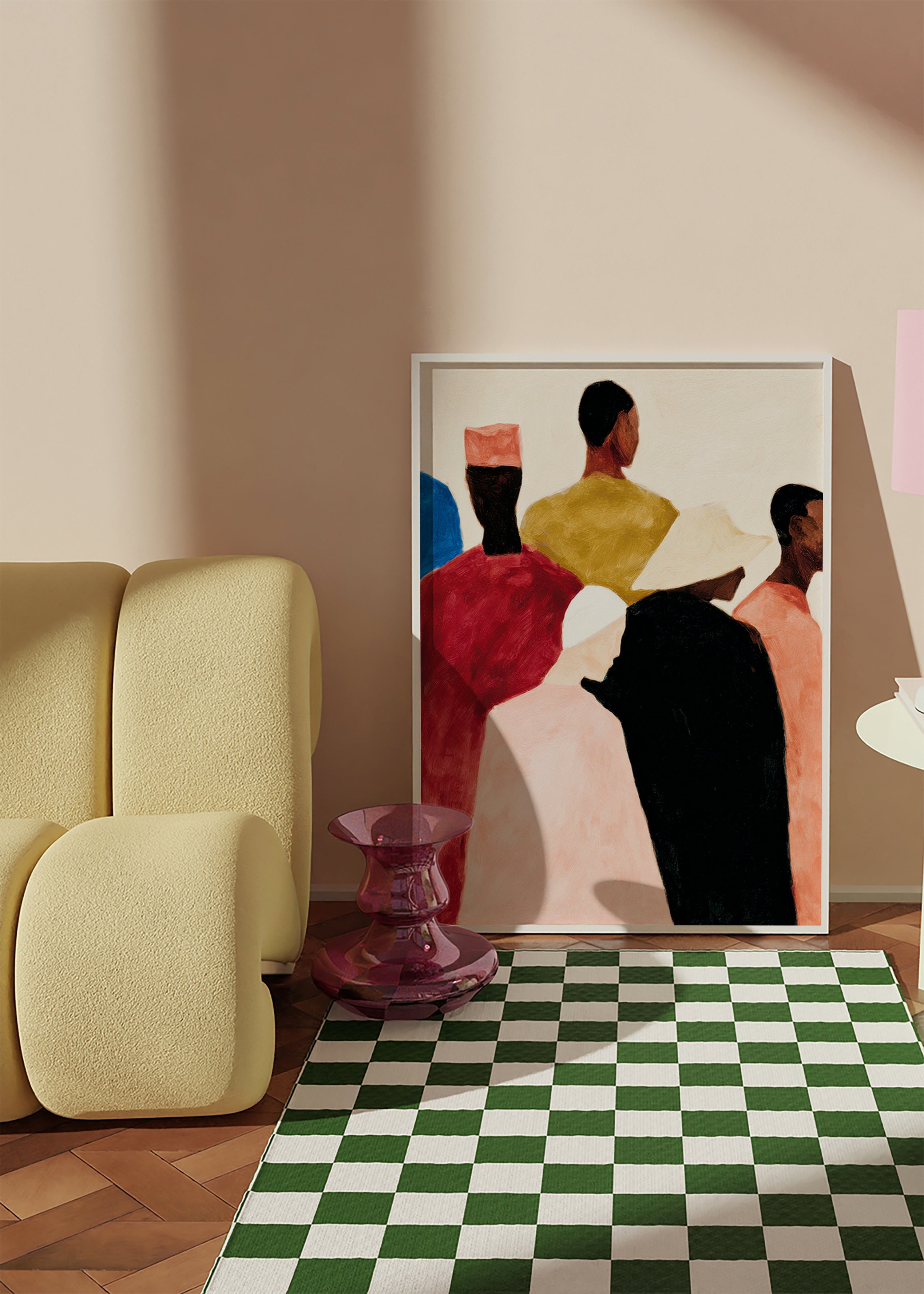 Cuadro abstracto de figuras agrupadas – Product2