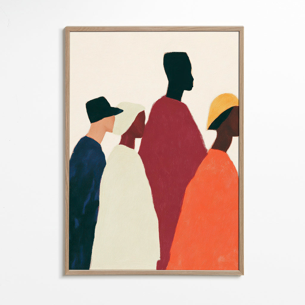 Ilustración de siluetas en fila – Oak Frame