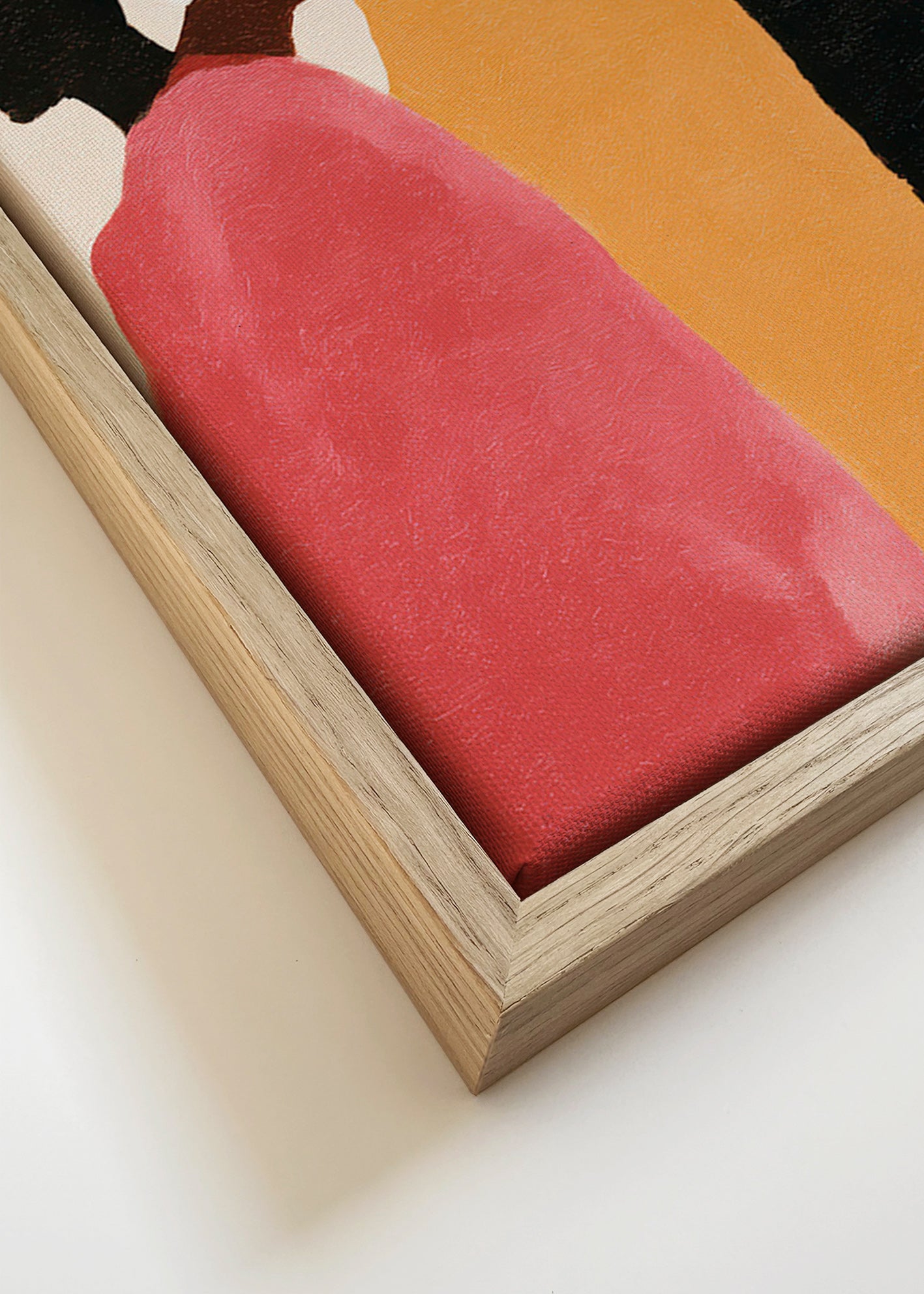 Cuadro abstracto de figuras en fila – Canvas detail