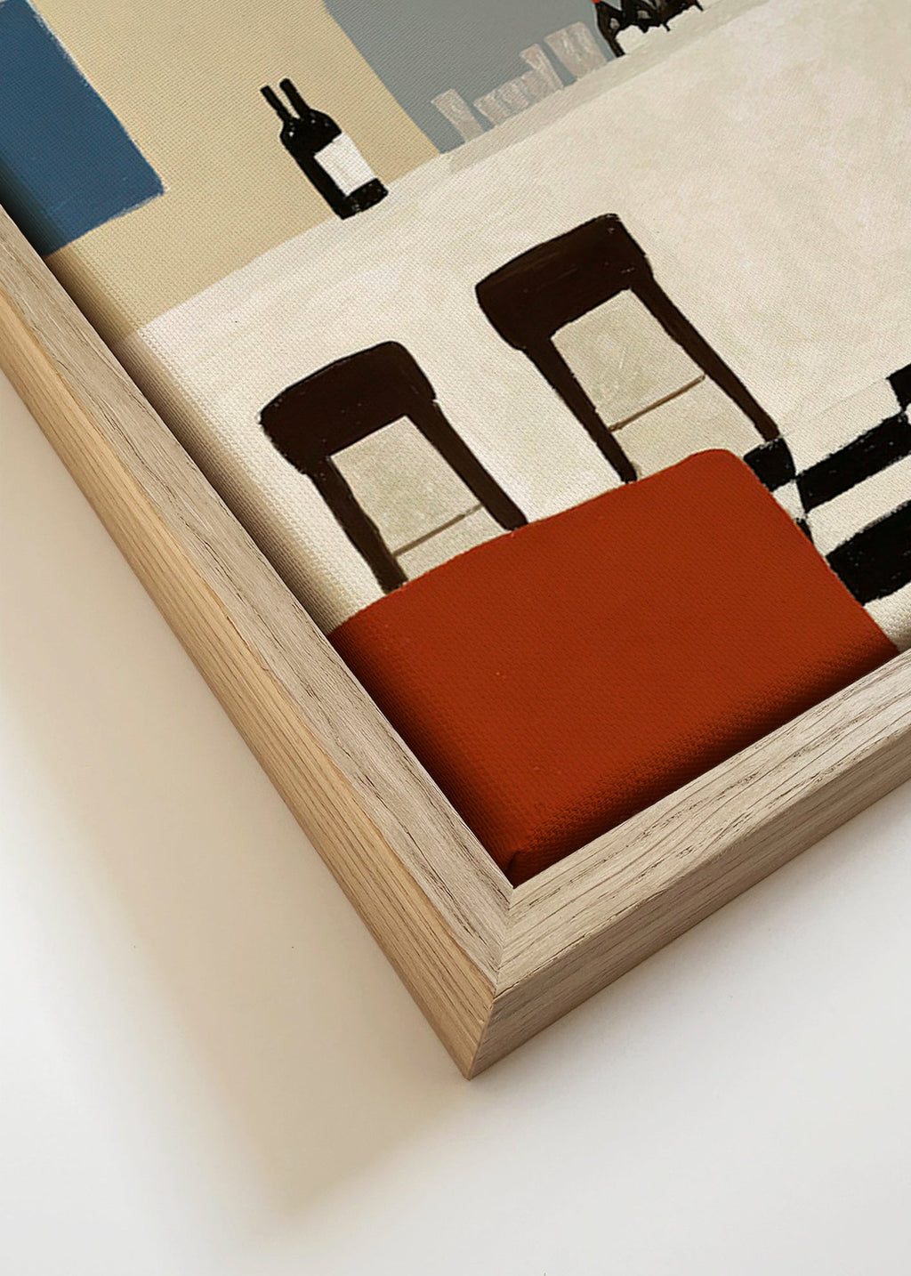 Cuadro de cocina con arco y barra minimalista – Canvas detail