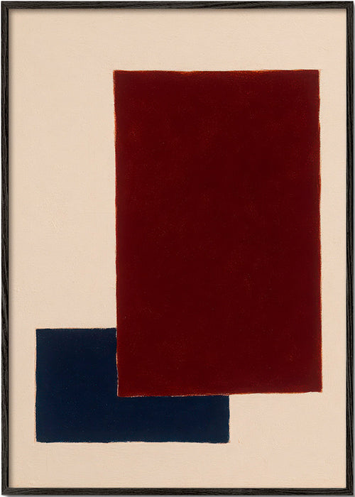 Cuadro geométrico con rectángulos superpuestos – Black Frame