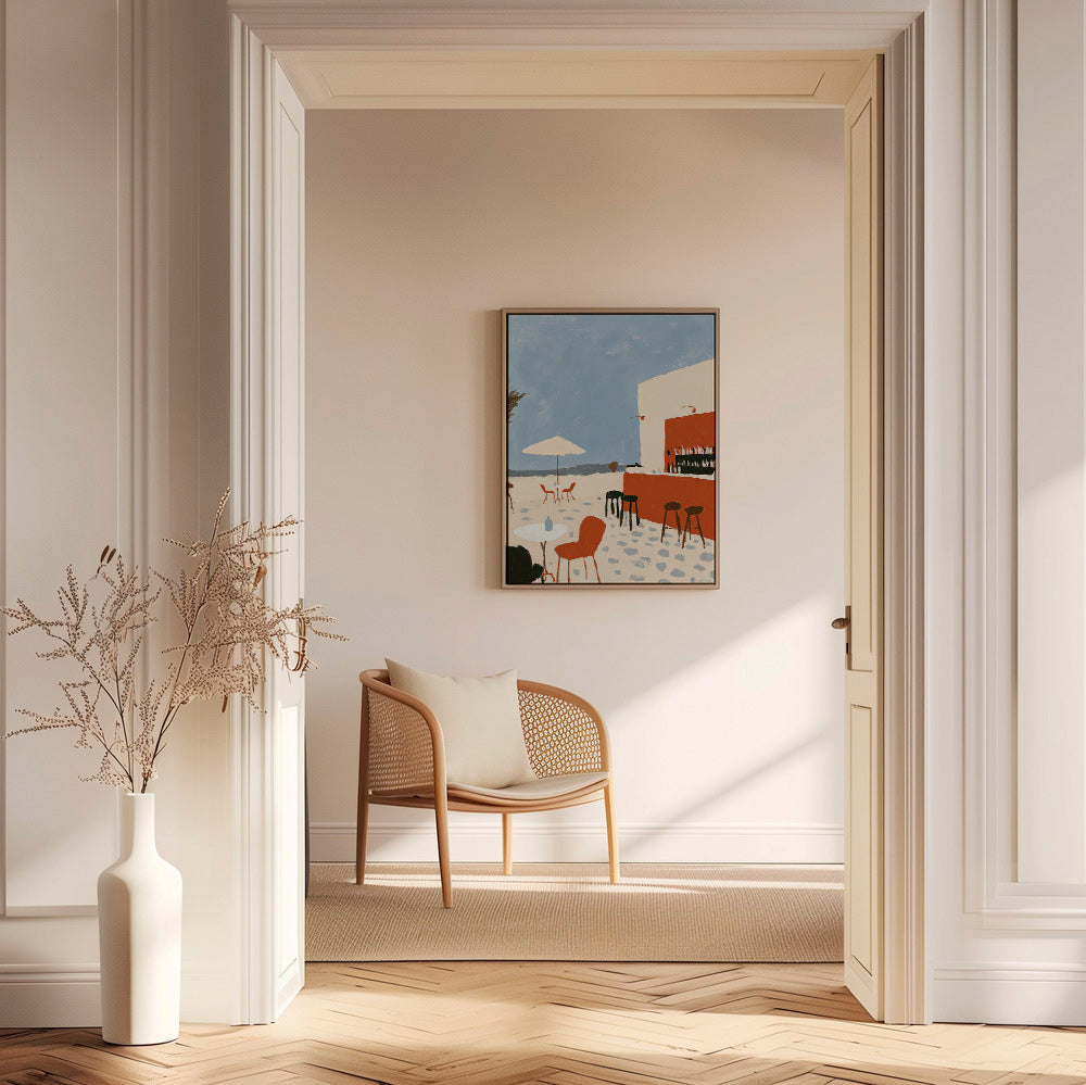 Cuadro de paisaje: terraza costera minimalista – Canvas2