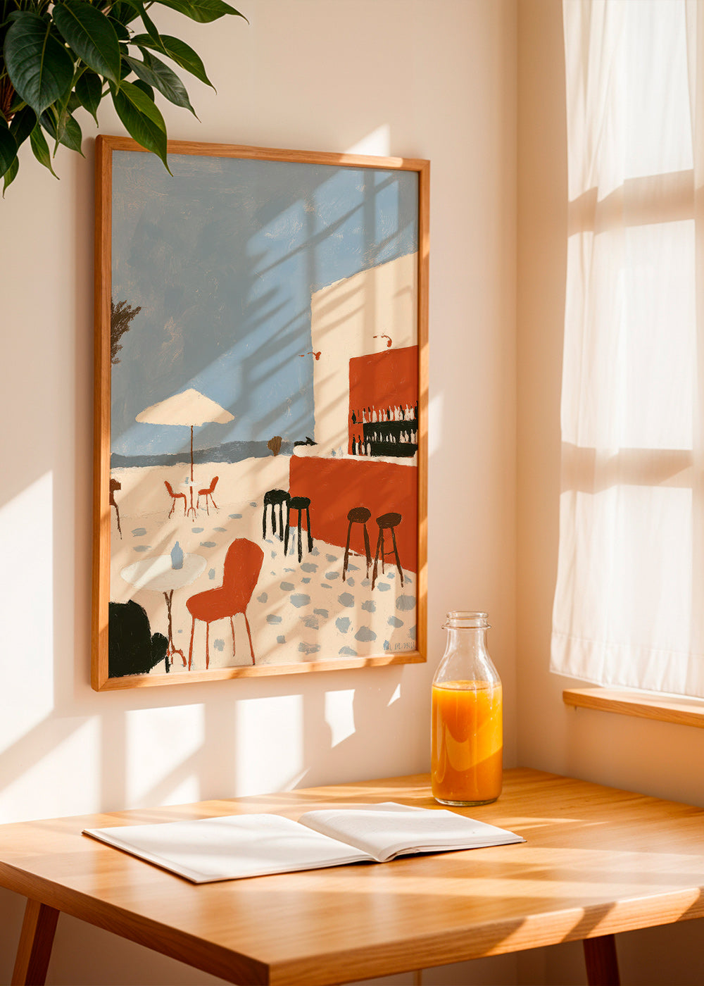 Cuadro de paisaje: terraza costera minimalista – Product3