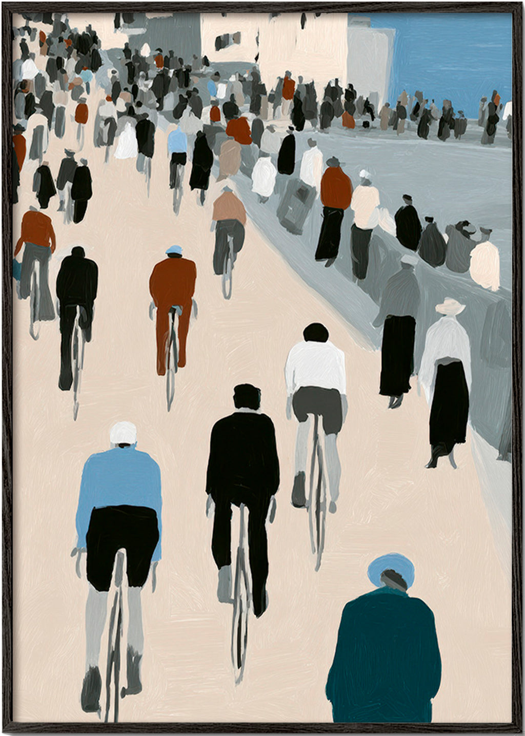 Cuadro deportivo Paseo de ciclistas – Black Frame