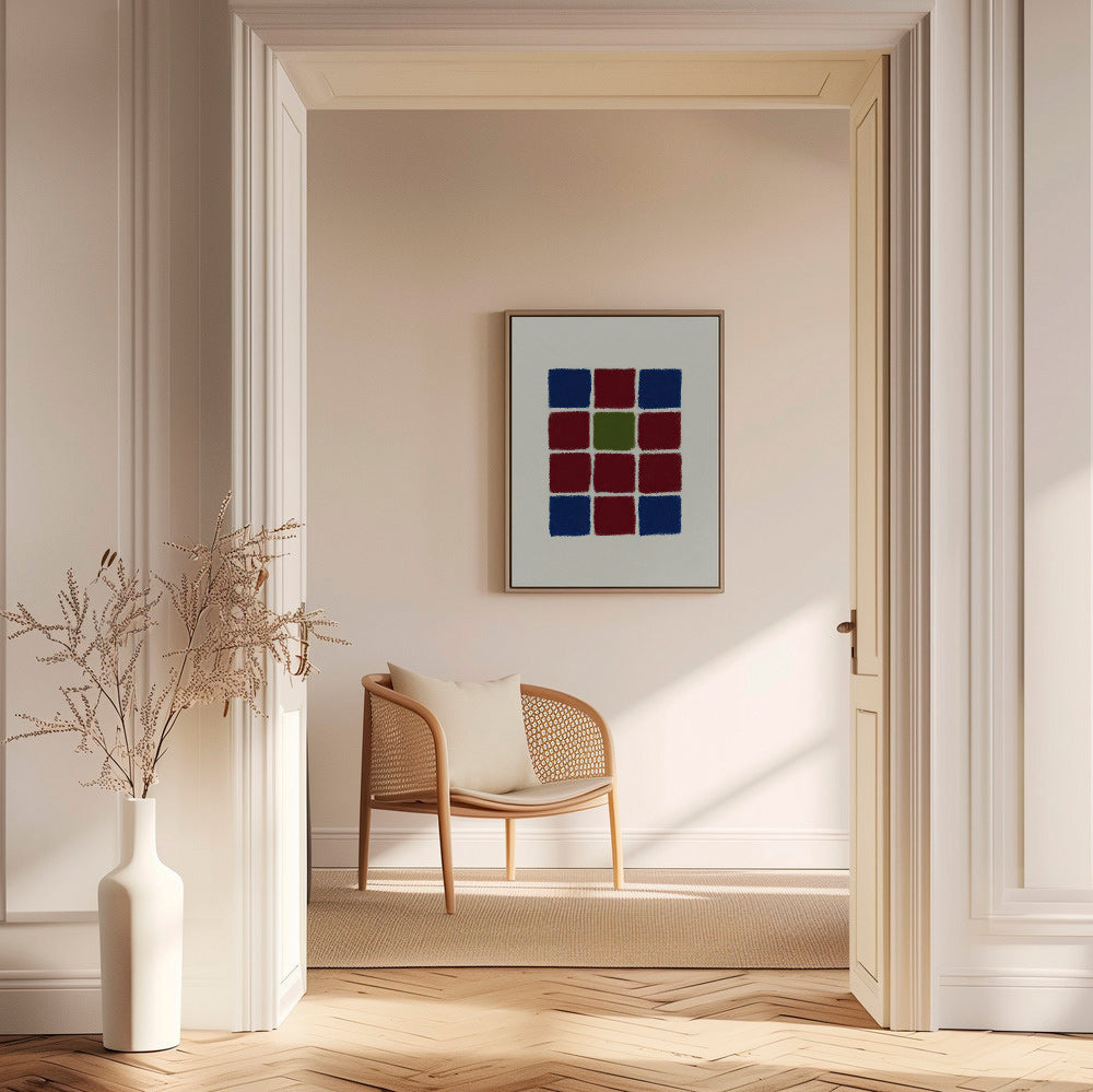 Cuadro geométrico rejilla de cuadrados texturizados – Canvas2