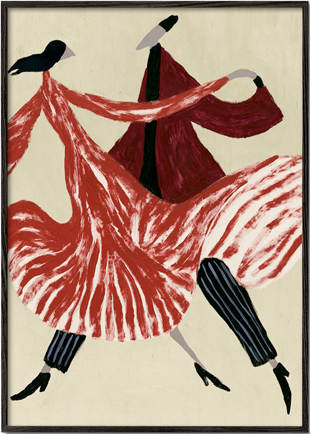 Abstract artwork of dancing figures
