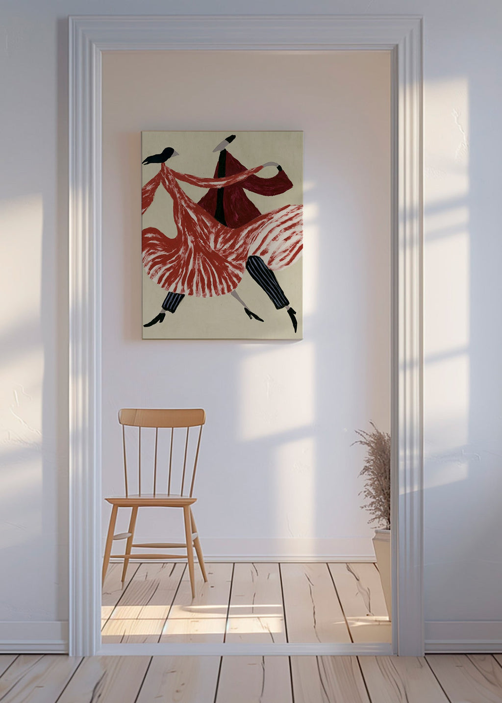 Abstract artwork of dancing figures