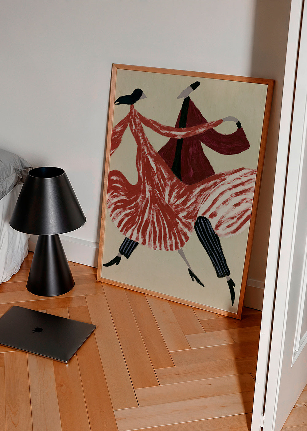 Abstract artwork of dancing figures