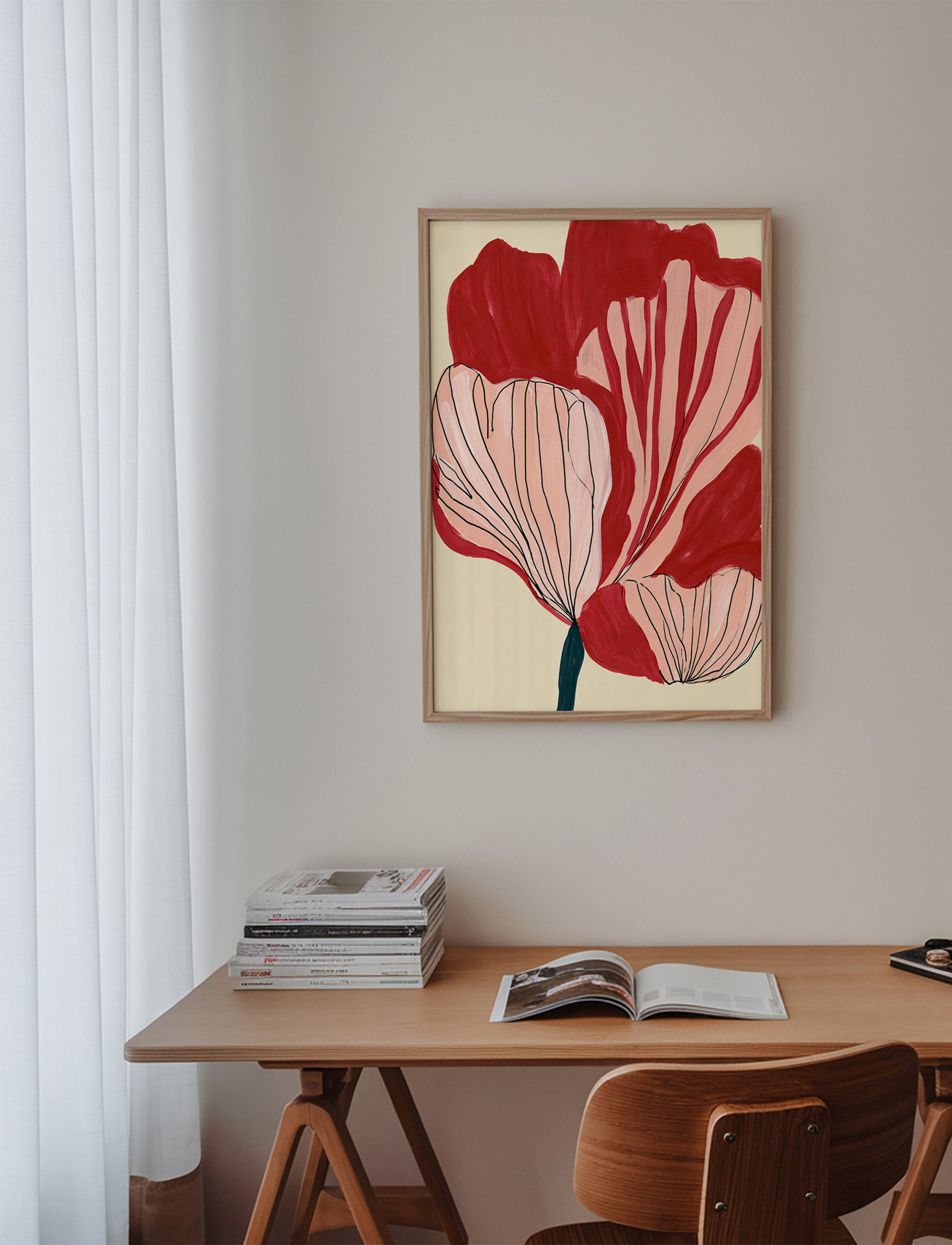 Botanical print scarlet petals – Product3
