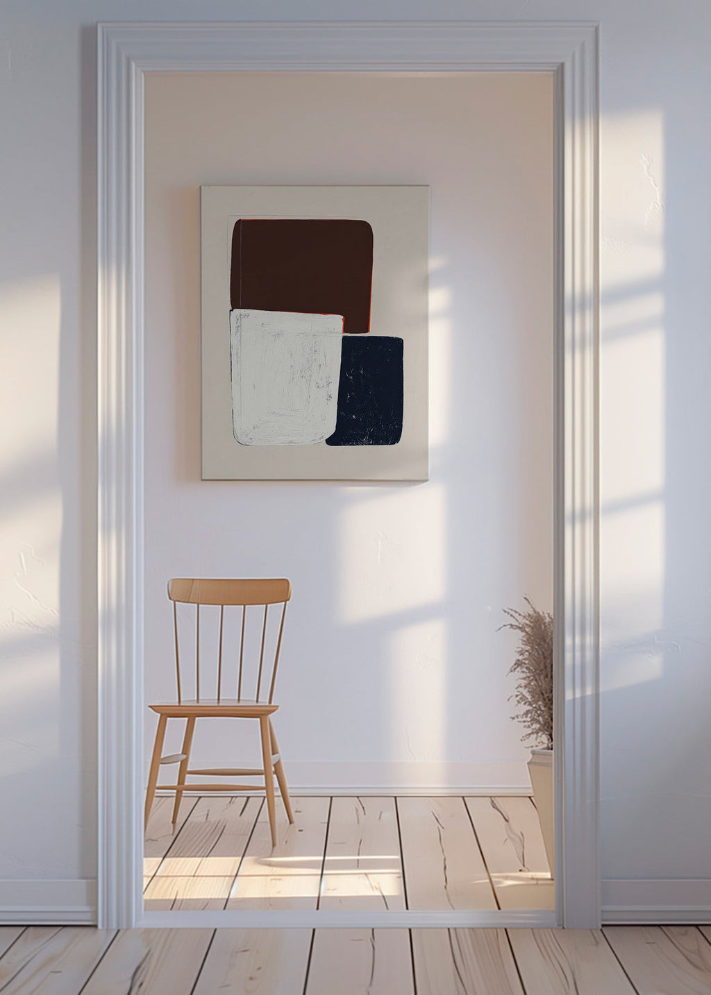 Geometric art with stacked shapes