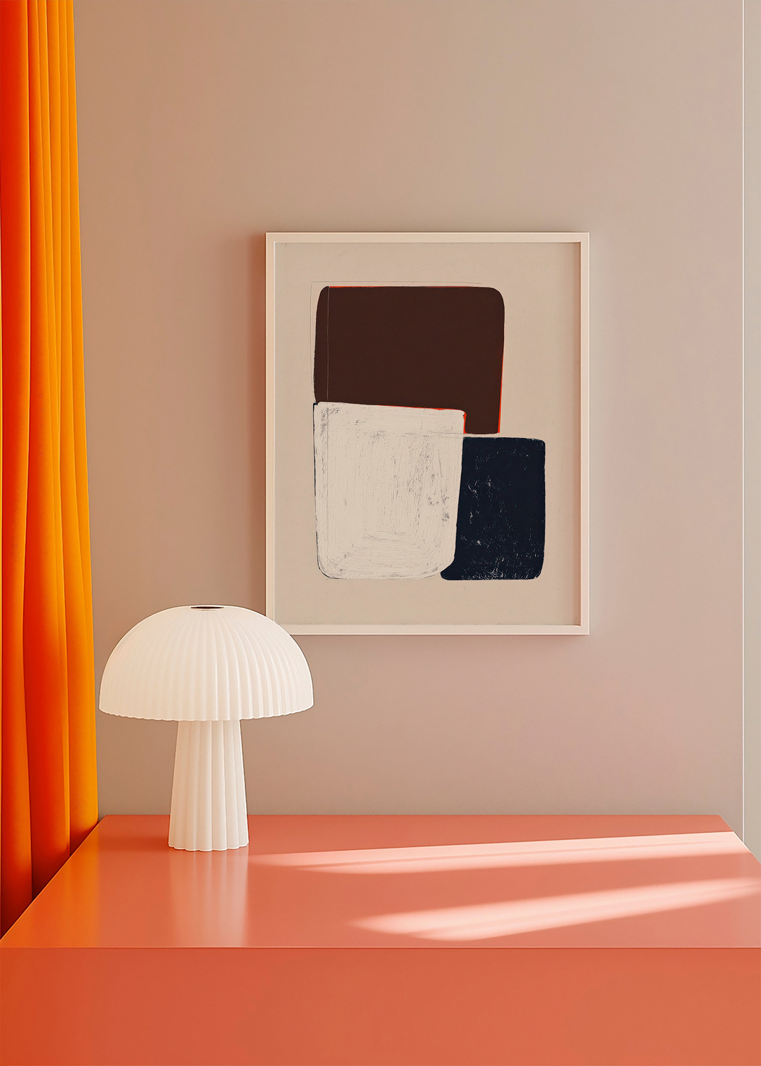 Geometric art with stacked shapes