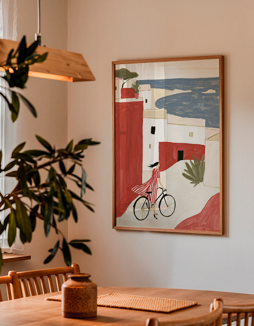 Coastal bicycle illustration