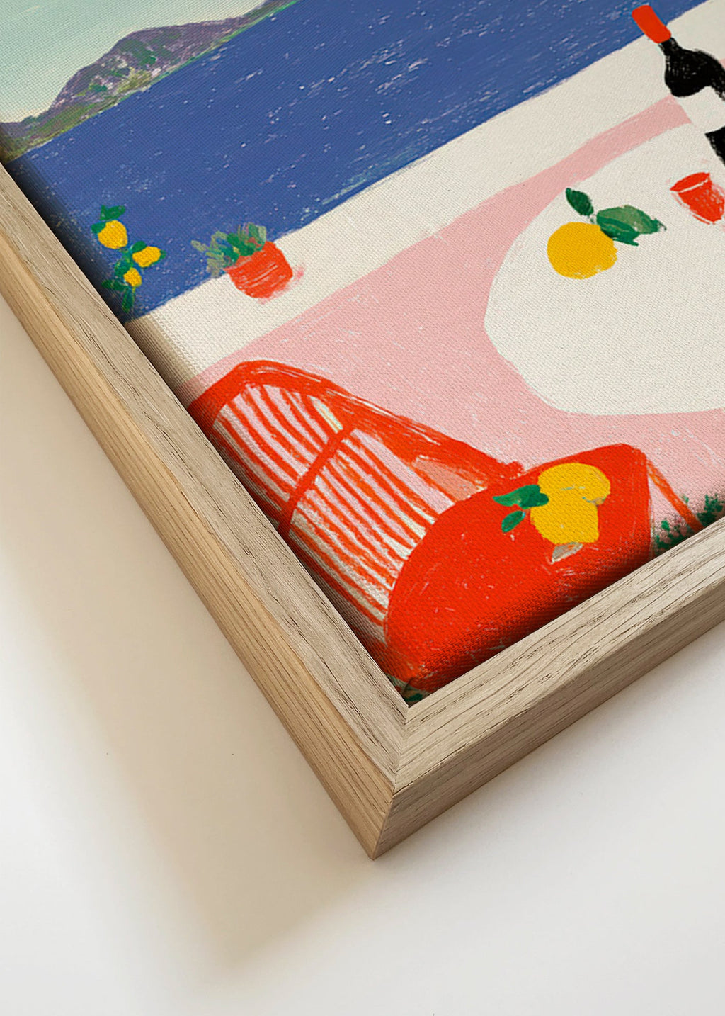 Kitchen art Mediterranean table with lemons