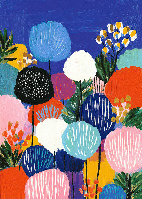 Botanical print: colorful bouquet