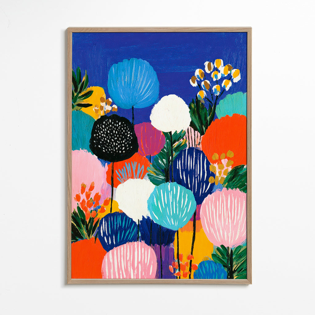 Botanical print: colorful bouquet