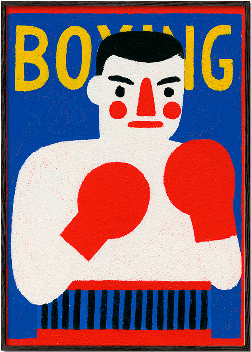 Sports art: illustrated boxer poster