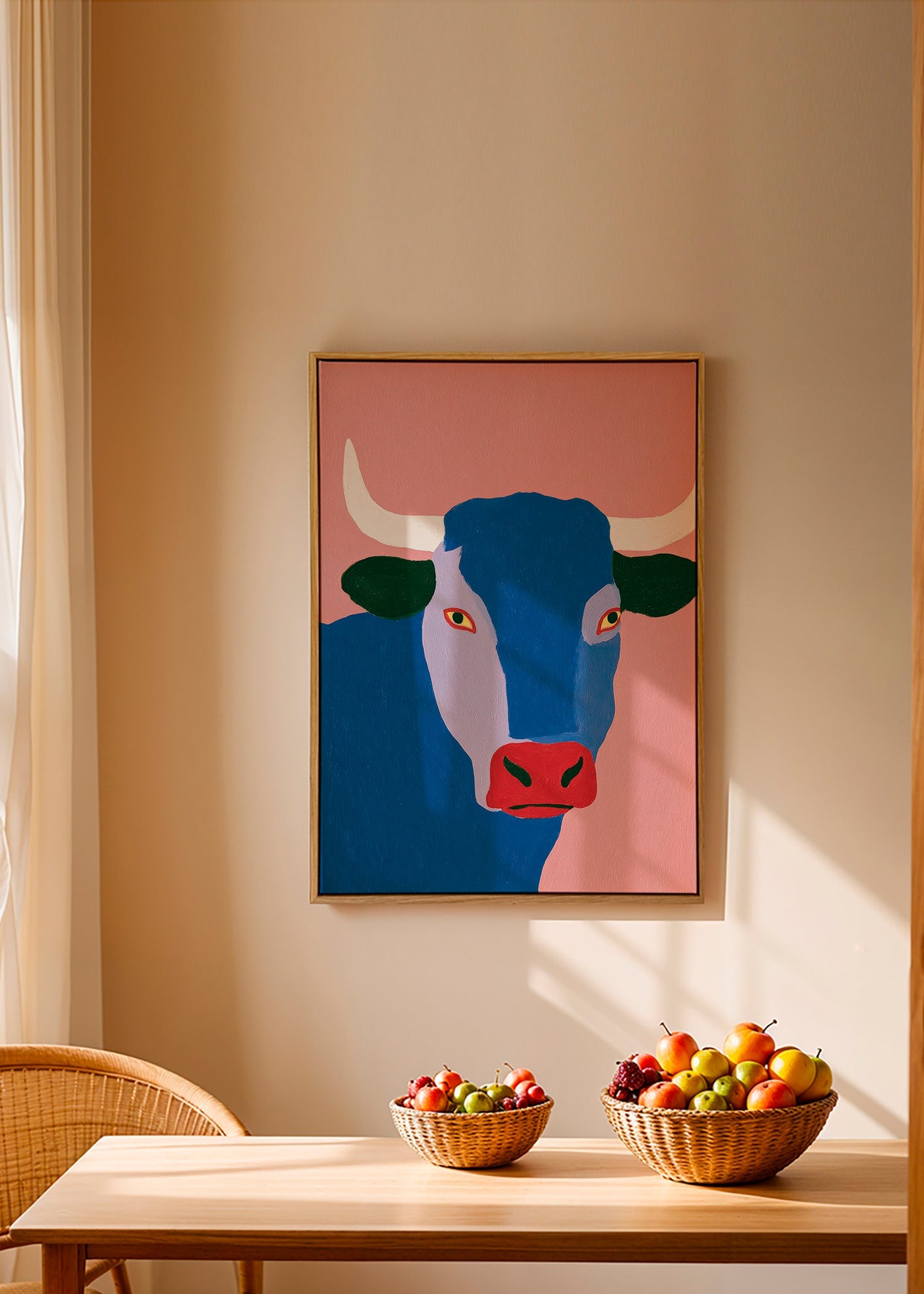 Indigo bull artwork