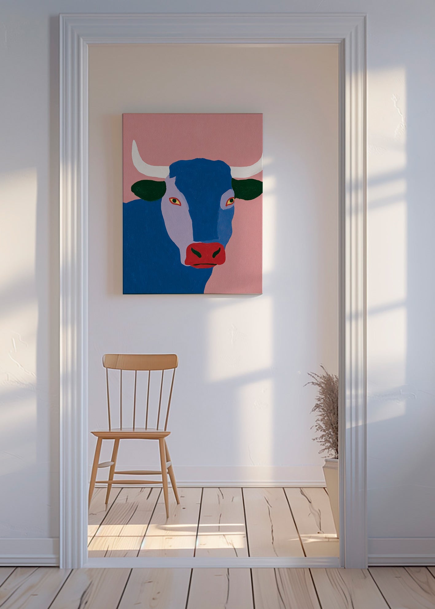 Indigo bull artwork