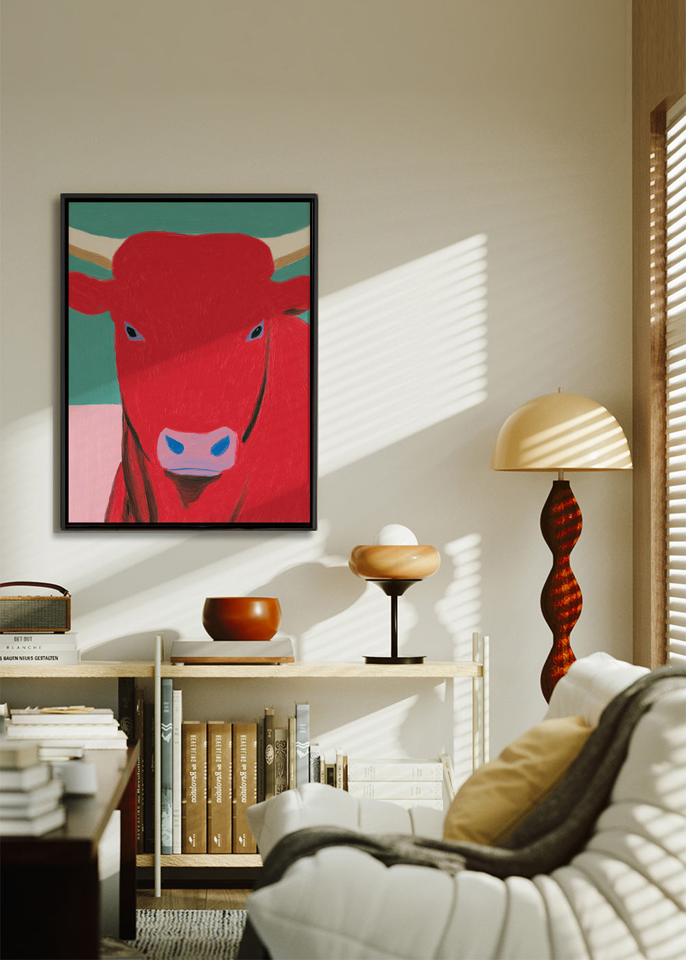 Bull portrait: bold painted study
