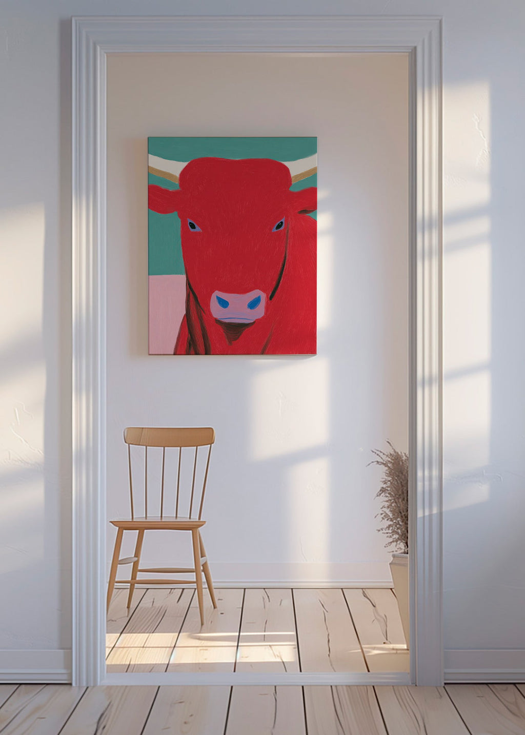 Bull portrait: bold painted study