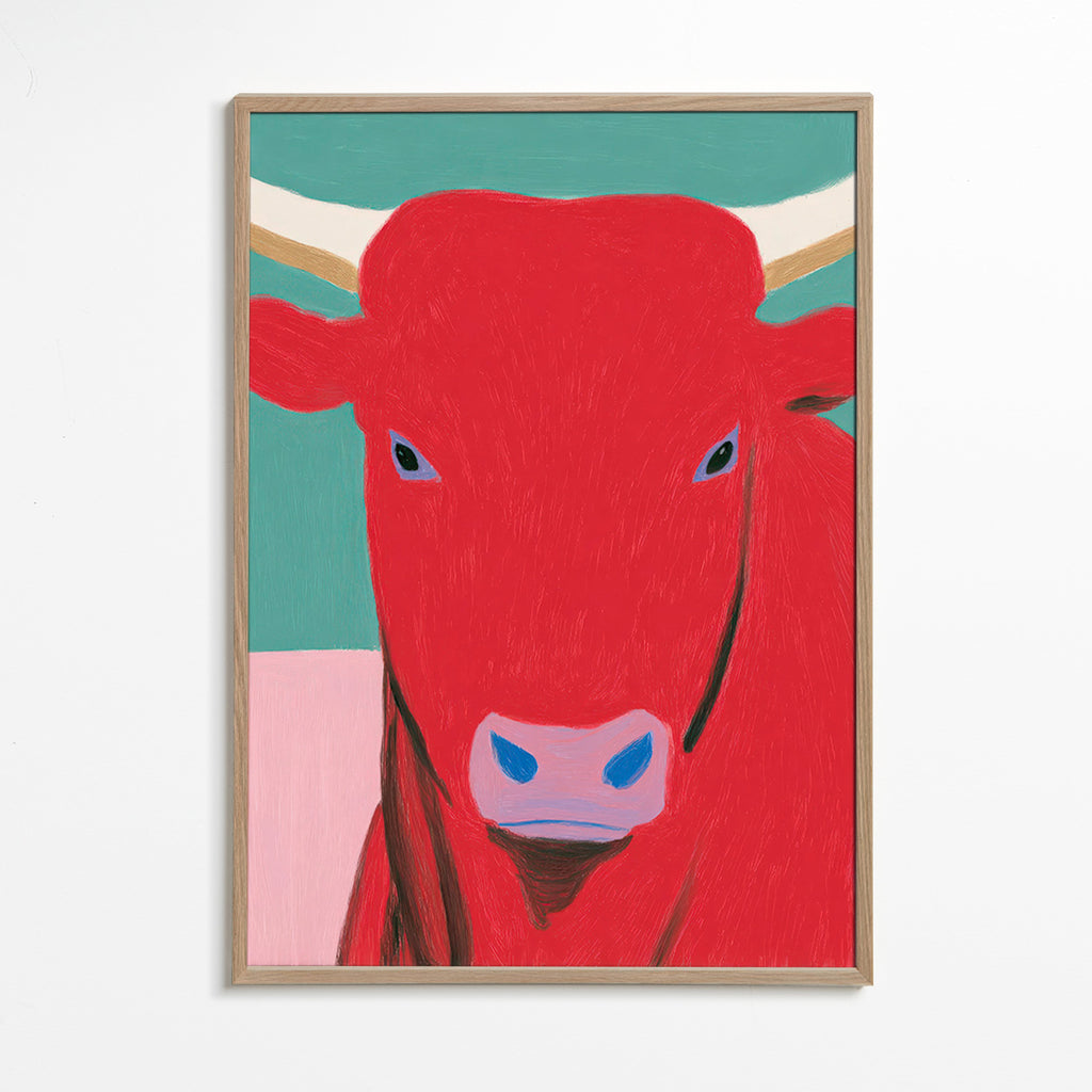 Bull portrait: bold painted study