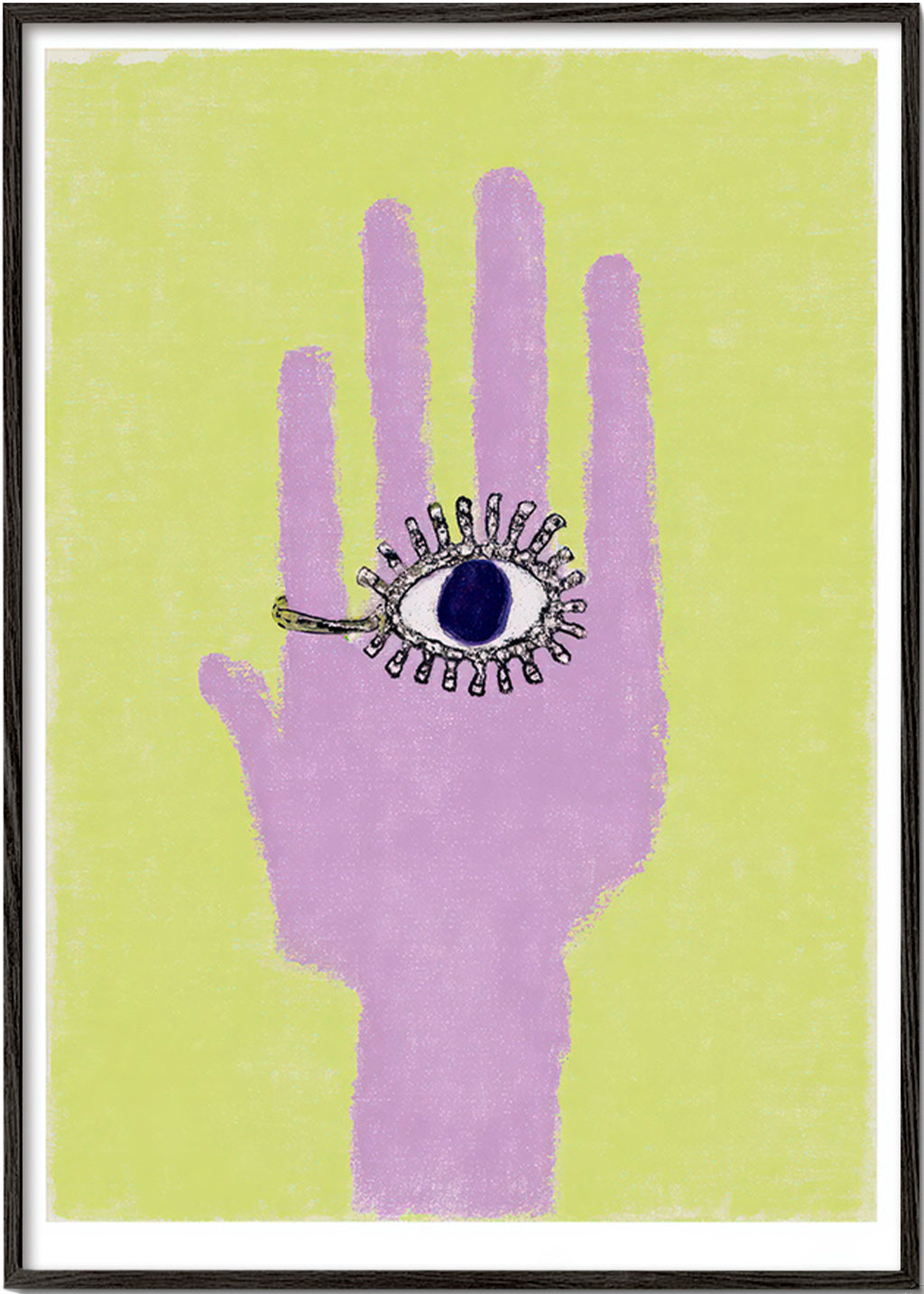 Hand illustration with eye on palm