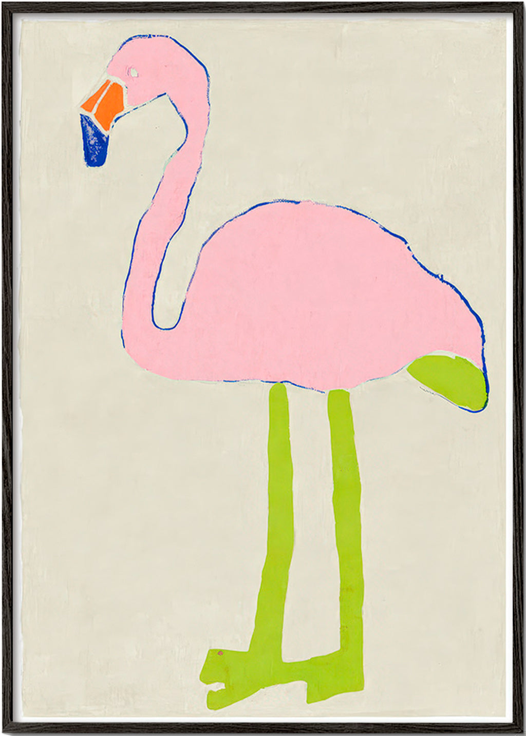 Pink flamingo art print