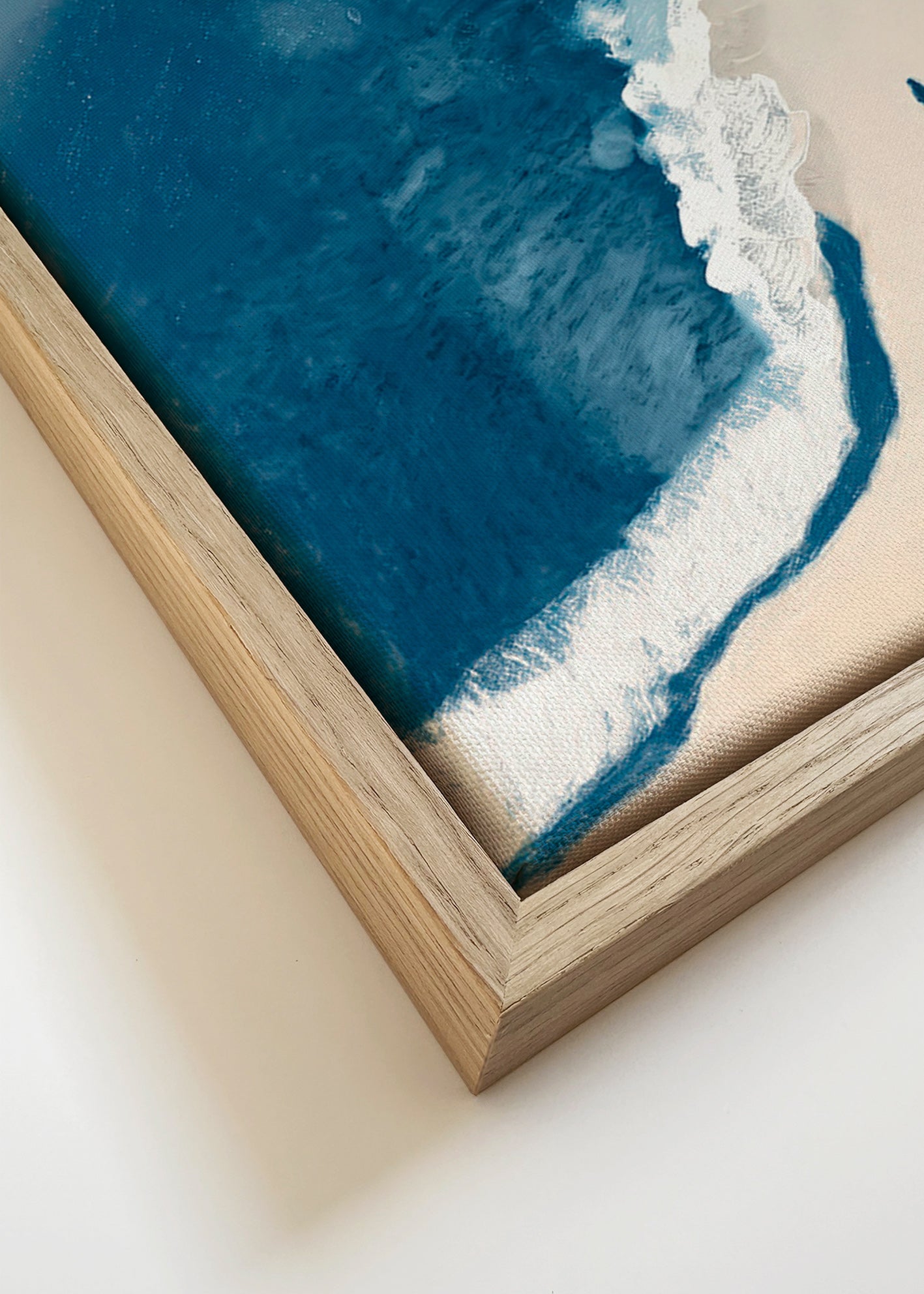 Landscape art: winter waves aerial view