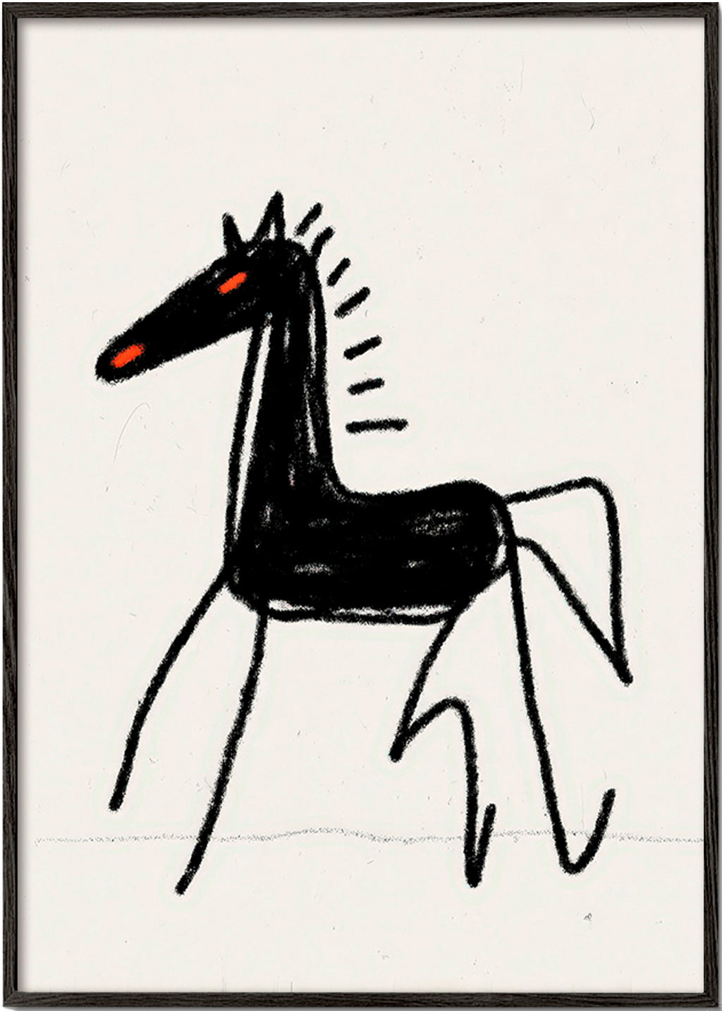Black horse sketch artwork