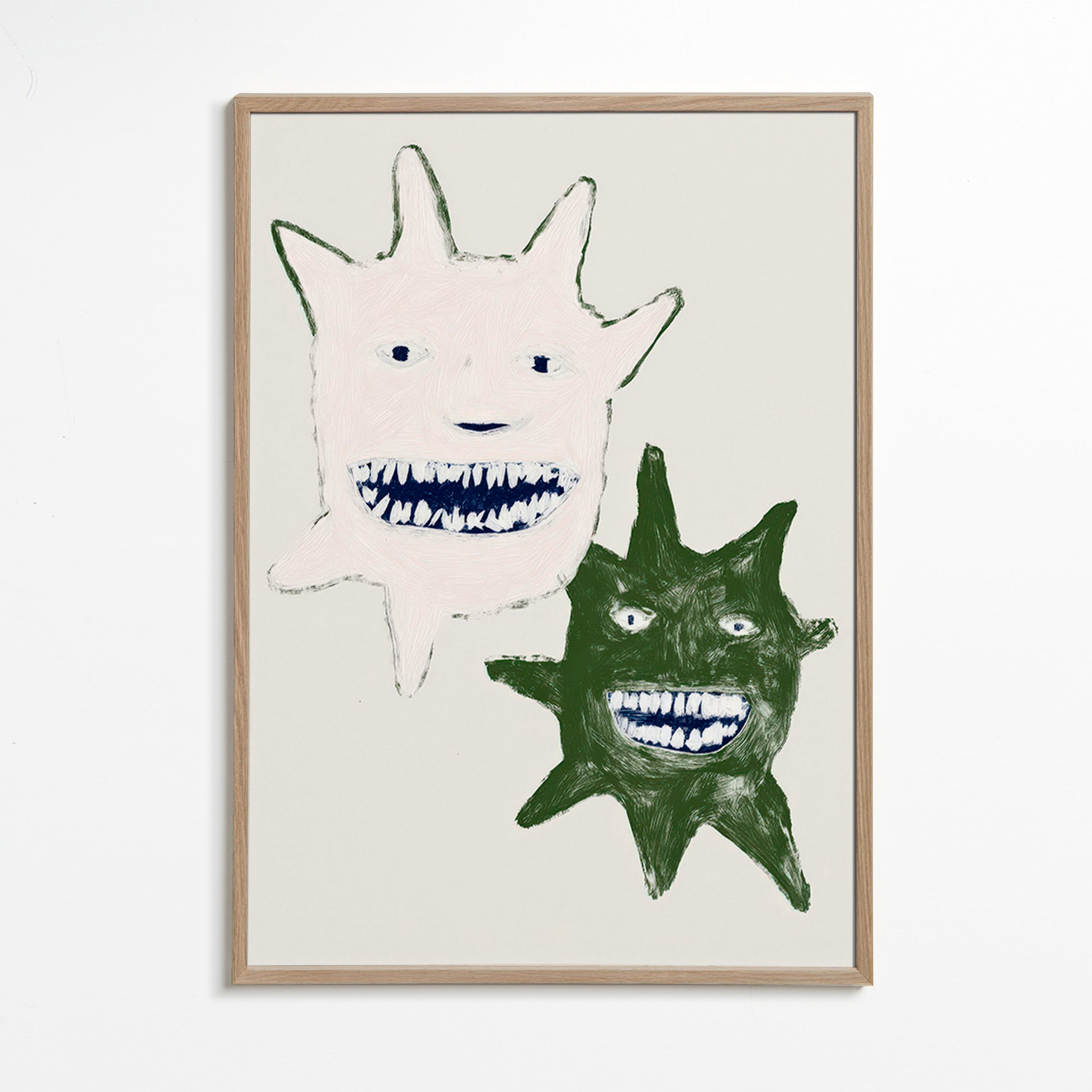 Twin monsters illustration