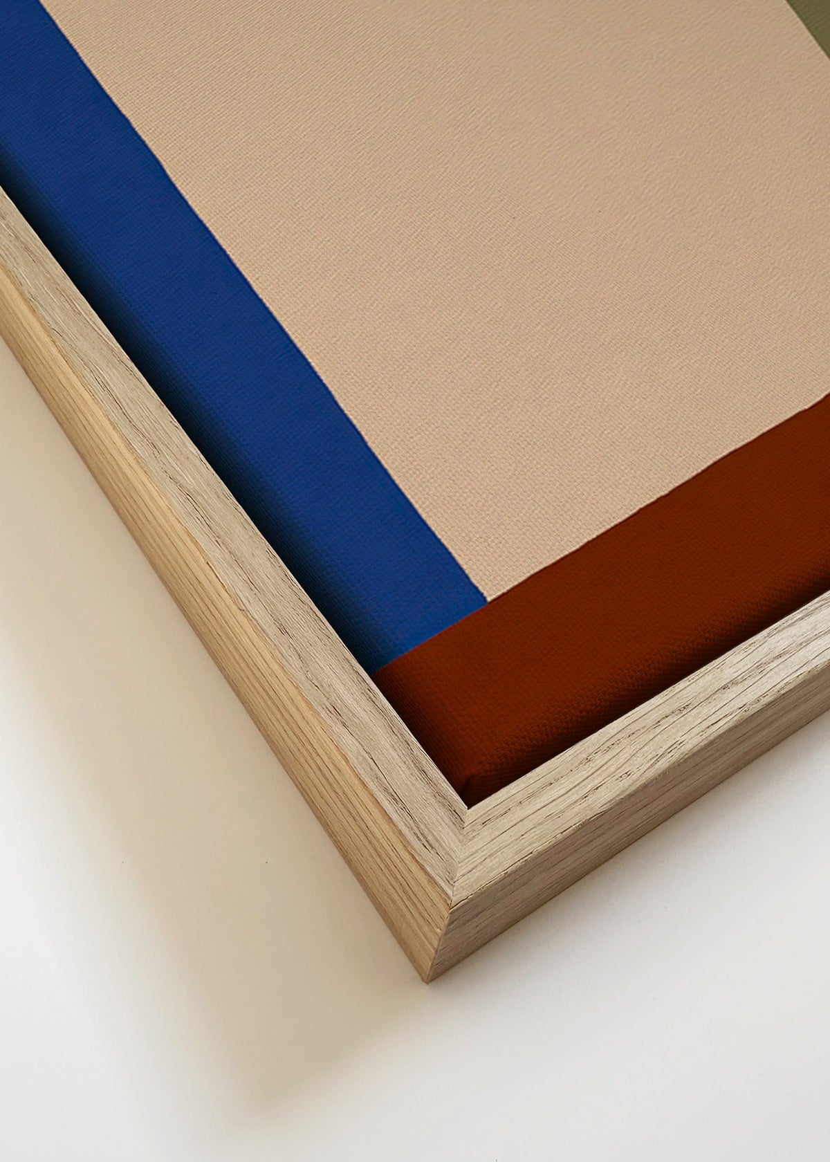 Geometric poster with beige rectangle