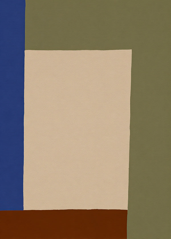 Geometric poster with beige rectangle