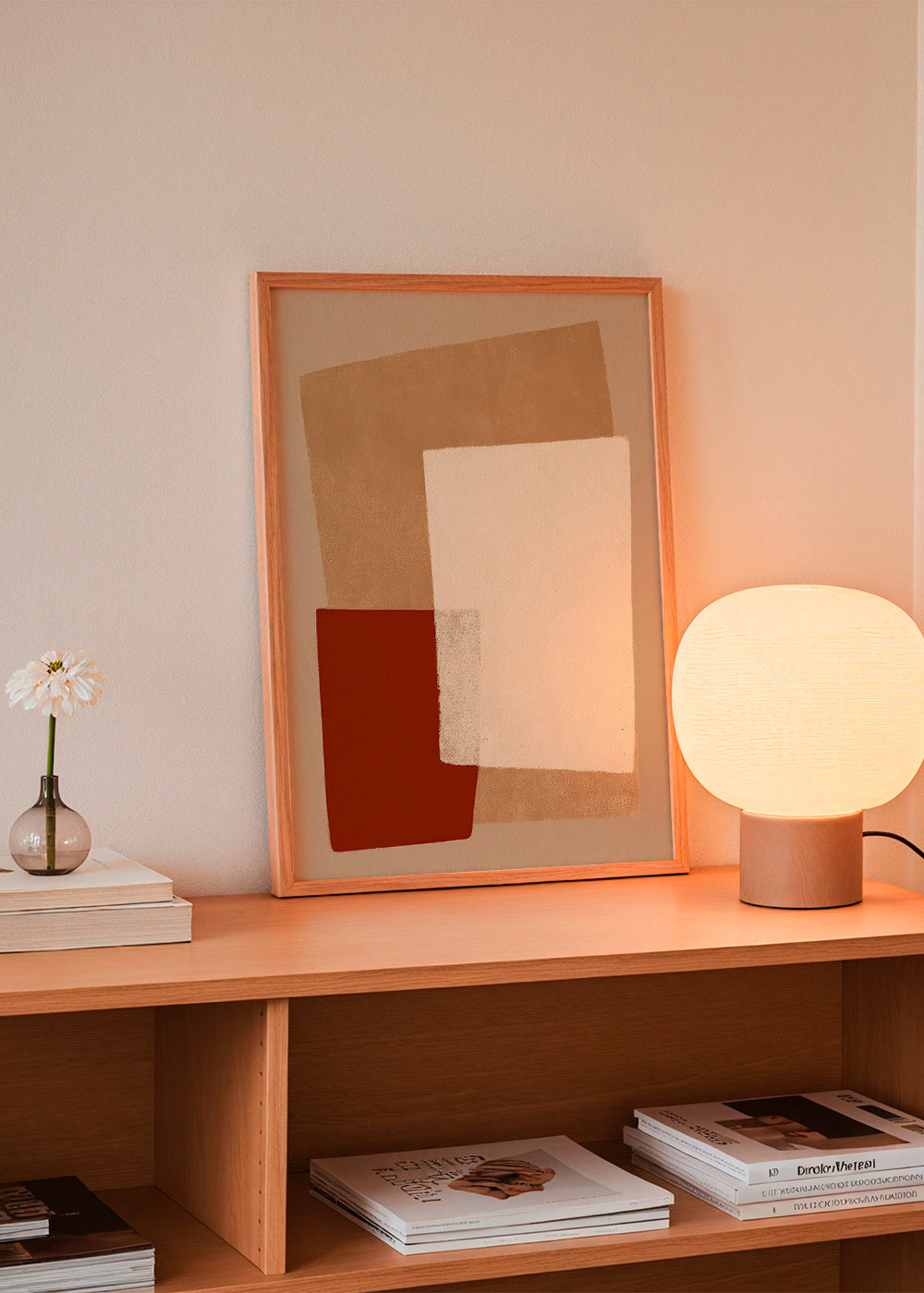 Geometric artwork with earthy color blocks