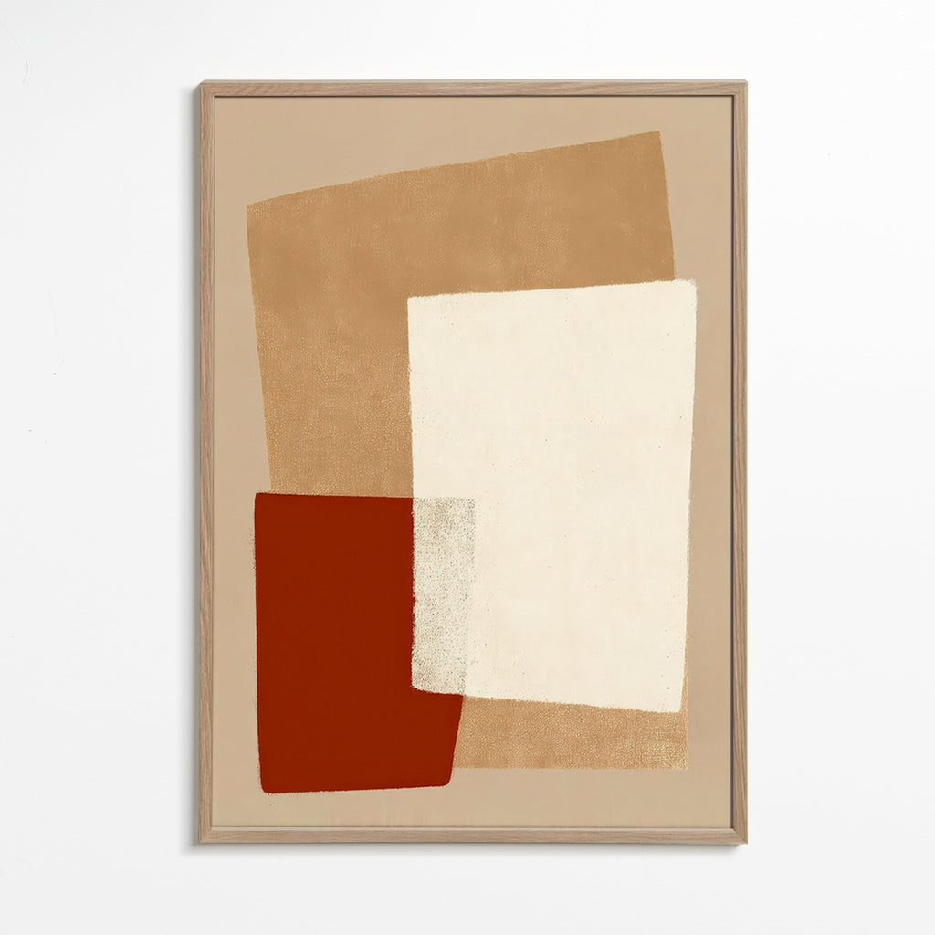 Geometric artwork with earthy color blocks