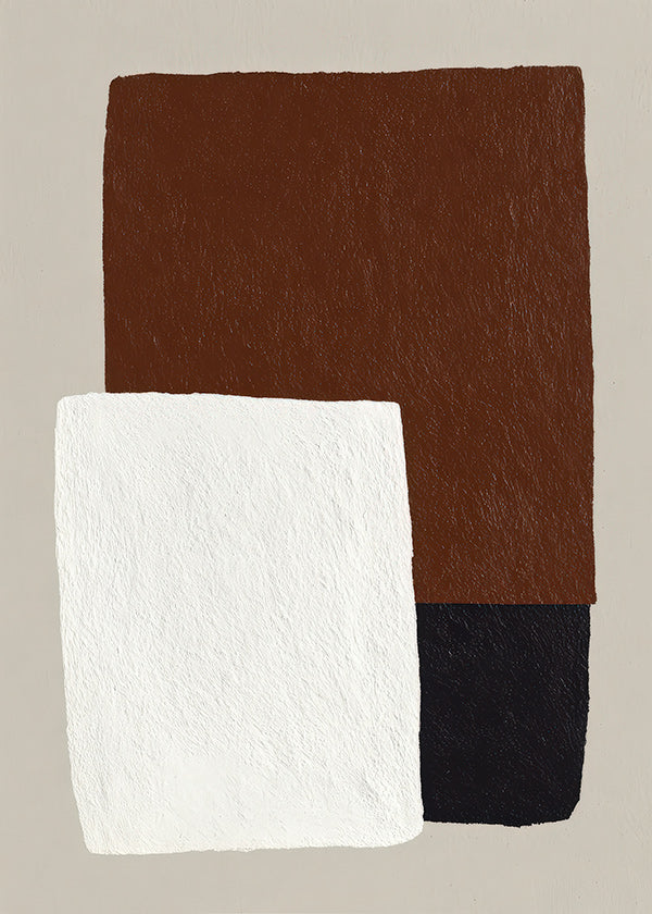 Minimalist design brown and white blocks