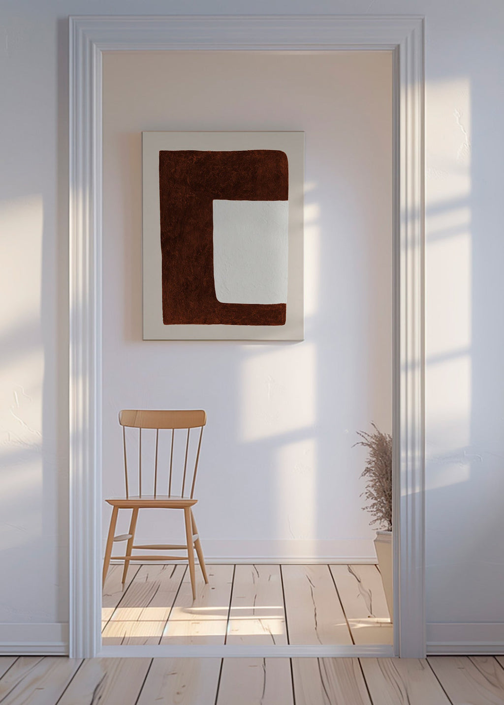 Abstract artwork: Chocolate Form minimal
